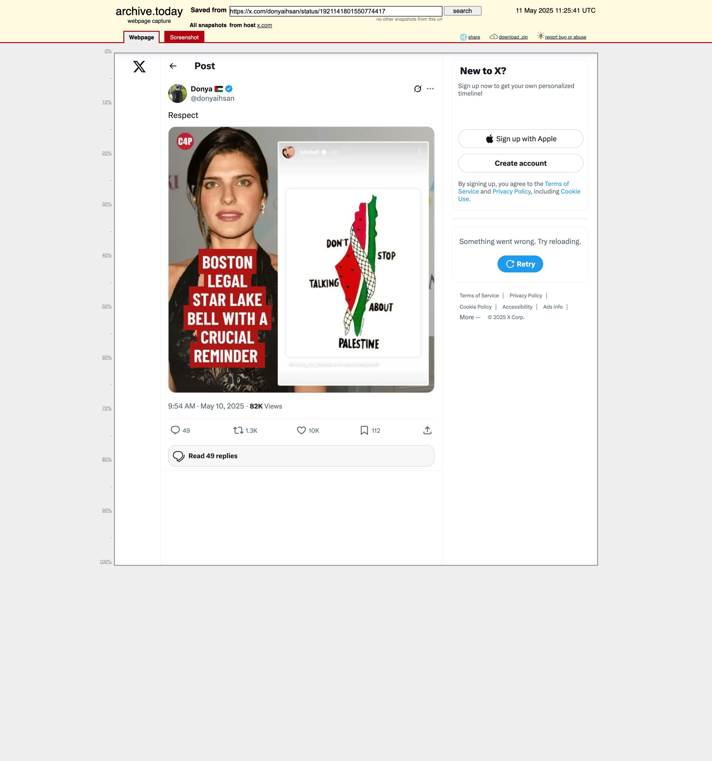 Published “Don’t stop talking about Palestine.”